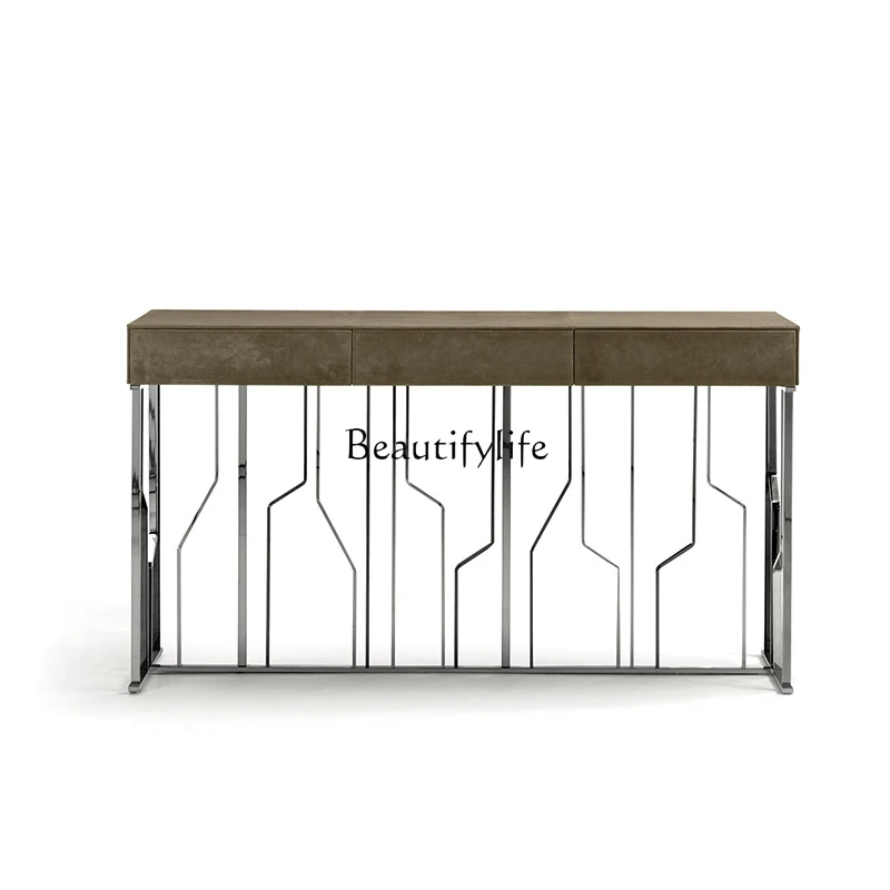 

*Italian light luxury entrance table Modern American entrance table Entrance platform Aisle plan High-end furniture