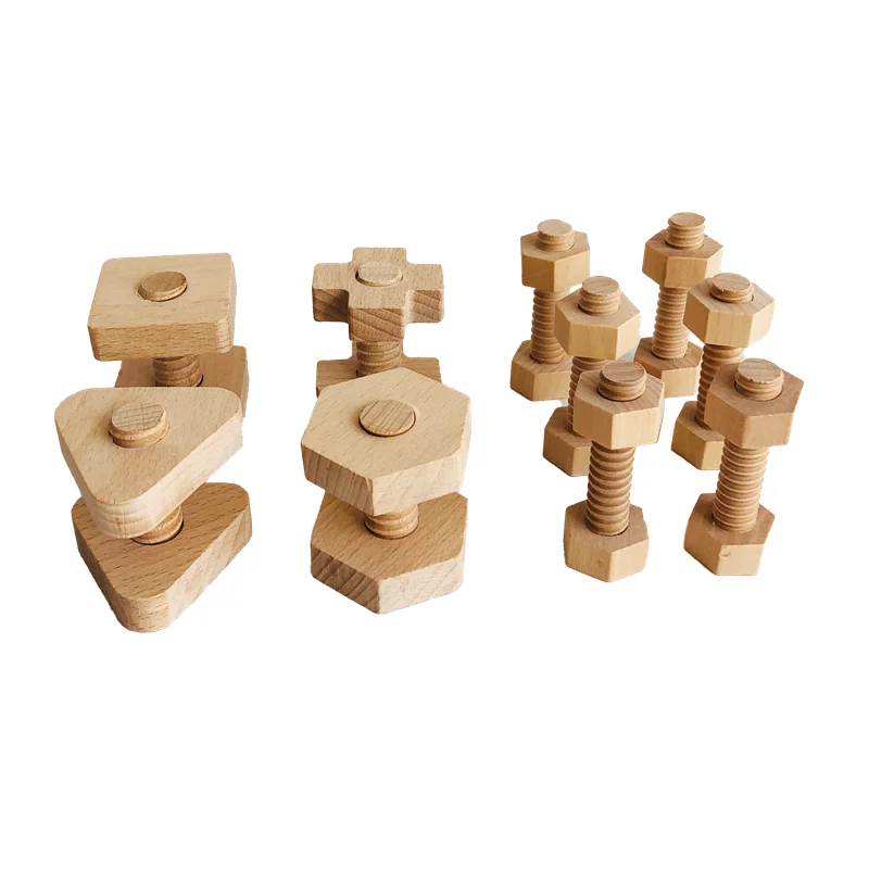 Nuts and Bolts Screw Game Montessori Educational Learning Toys for Kids Fine Motor Skill Exercise Shapes Matching Game