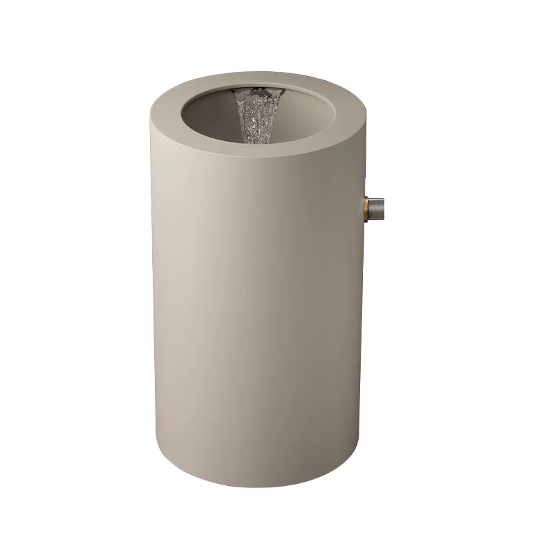 Simple stainless steel column basin, bathroom washbasin, balcony integrated floor-to-ceiling washbasin