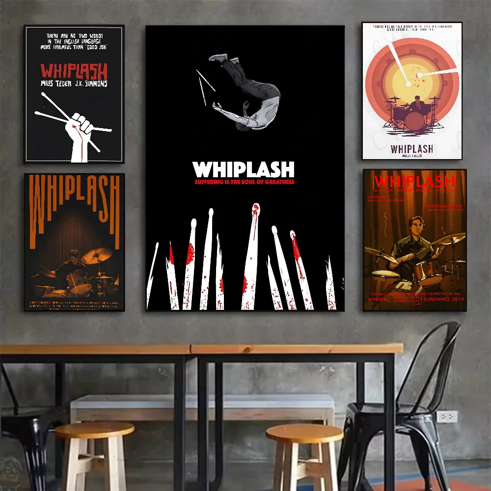 Movie Whiplash Drum Drummer Jazz Art Poster HD art sticky wall waterproof home living room bedroom bar aesthetic decoration