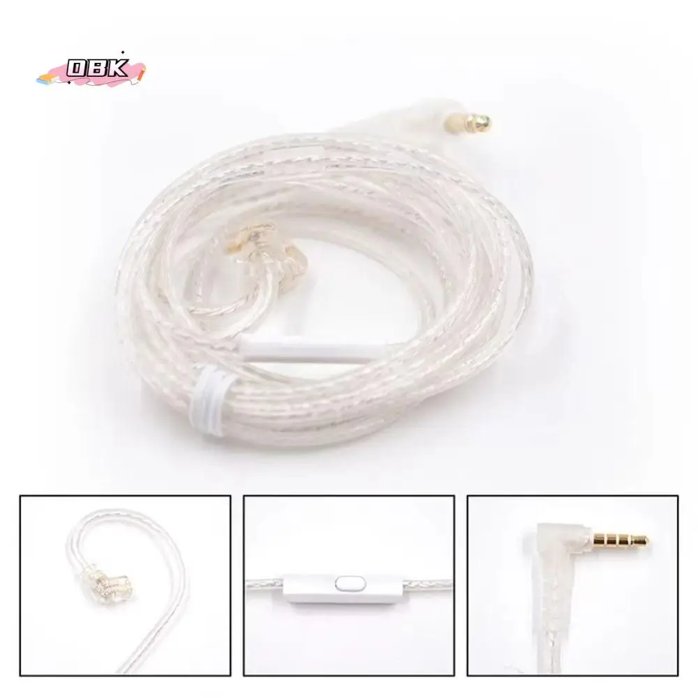 

Silver Plated KZ Earphones Cables With Microphone 3.5MM 2PIN KZ Headphones Wire Upgrade Cable High-Purity Wired Earphones KZ