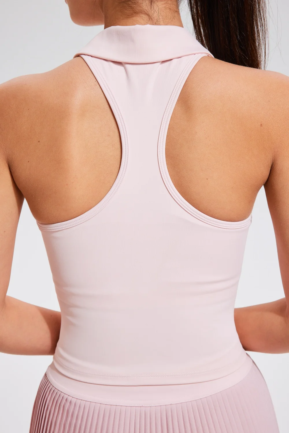 220gsm Pickleball Padel 2 قطعة الرياضة الصدرية التنانير مجموعة مع السراويل الصالة الرياضية اللياقة البدنية مخصص تجريب الملابس Skort ملابس التنس للنساء #2