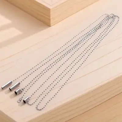 Replacement Silver Pull Chain for Ceiling Fan Wall Lamp Table Lamp Retro Pull Cord Light Easy Install Control Lighting