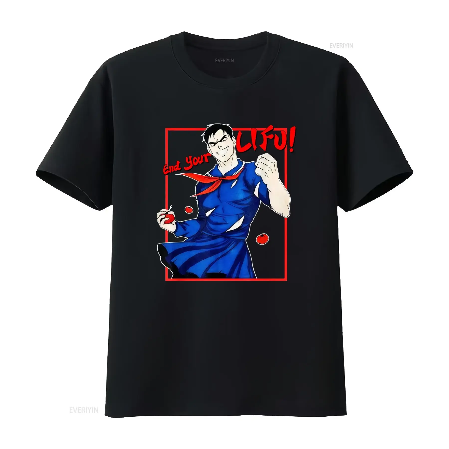 Kubz Scouts Merch End Your Lifu Signatur T Shirt Casual Rundhals med Signaturprint Maskinvaskbar Scoutbekl?dning til ?rrundt