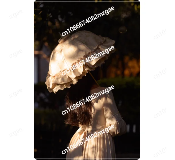 

Свадебная фотография Домашний атласный кружевной зонт с длинной ручкой