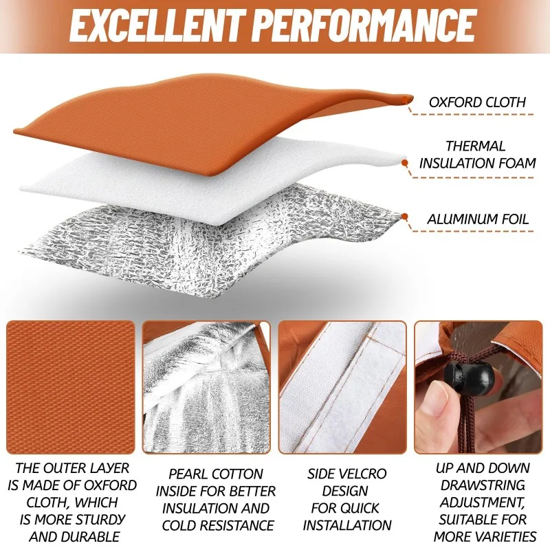 

Palm Tree Root Protector Protection Cover Self Adhesive, Winter Plant Trunk Insulation With Drawstring Diameter 7.9 Inch