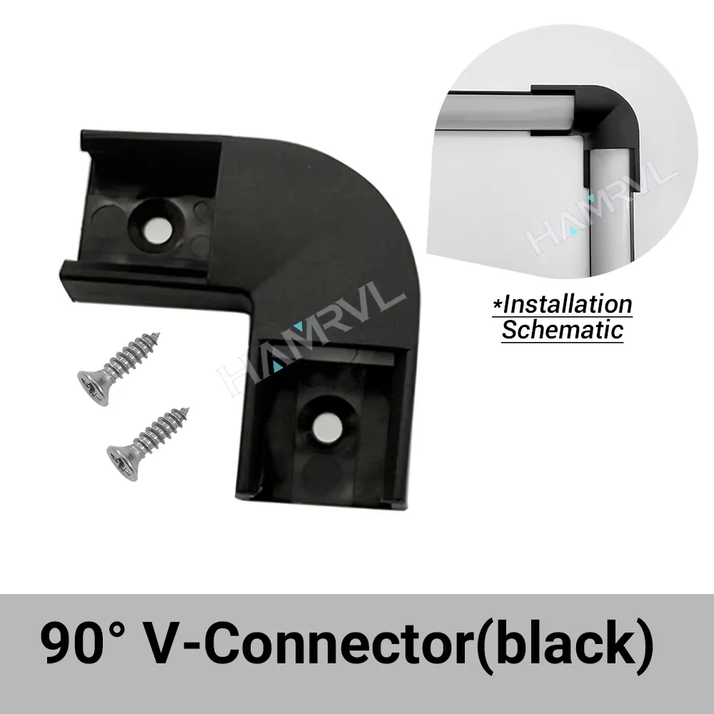 HAMRVL 2–30 Stück LED-Aluminium-Kanalprofil, 0,5 m Länge – U/V/W, aufsteckbares Design, dekoratives Gehäuse für Zuhause/Büro/Schrankbeleuchtung 8