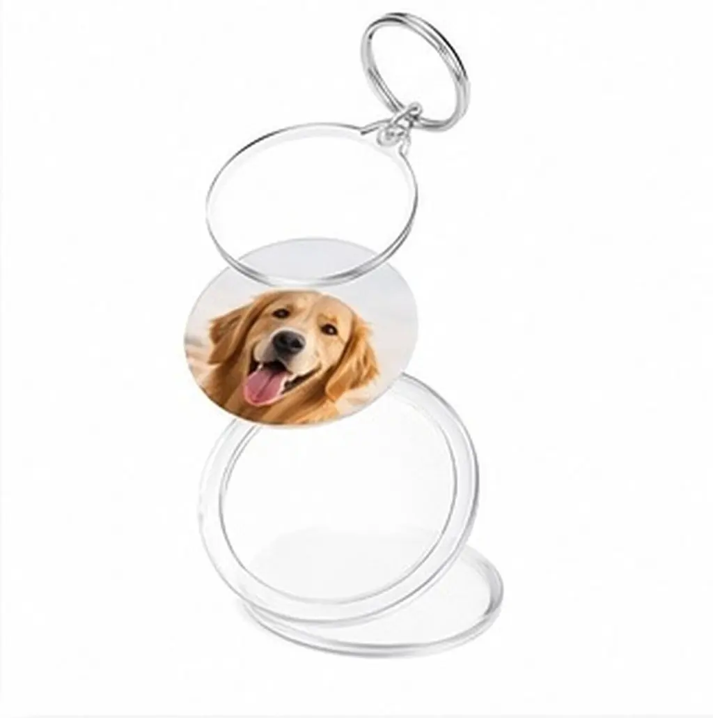30Pcs Acrylic Photo Frame Key Chain DIY Blank Insert Photo Holder Custom Keyring Gift for Family Acrylic Key Chain