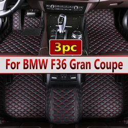 Custom Automotive Car Floor Mats For BMW F36 Gran Coupe 2014 2015 2016 2017 Auto Luxury Leather Men Women Car Mats Full Coverage