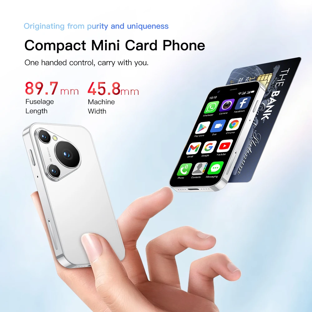 SERVO P80 Android OS Cute Mini Smartphone Dual SIM 3.0'' HD Display WIFI Bluetooth 3G WCDMA Face Unlock Small Smart Mobile Phone