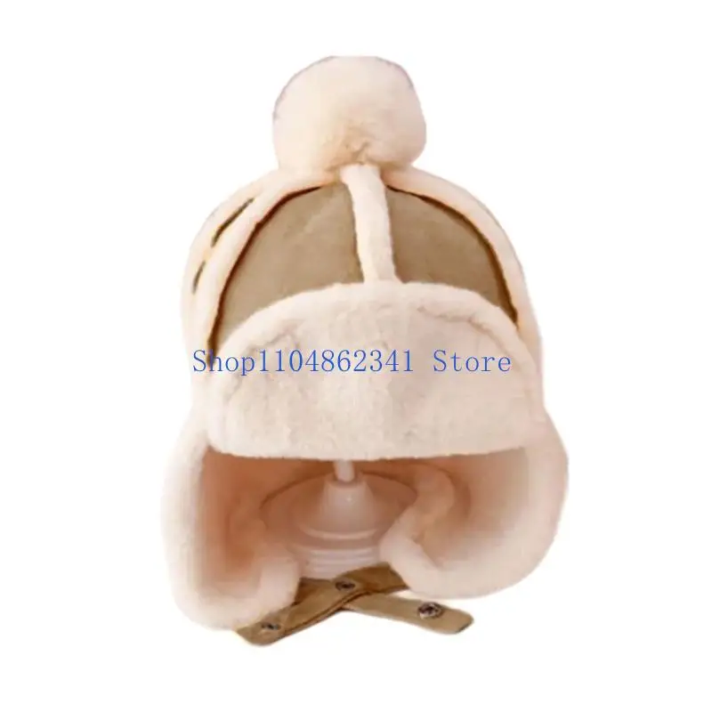 5asd المرقعة القطيفة الطيار قبعة الاطفال الدافئة إيرفلاب قبعة الشتاء في الهواء الطلق الاستخدام اليومي الصياد