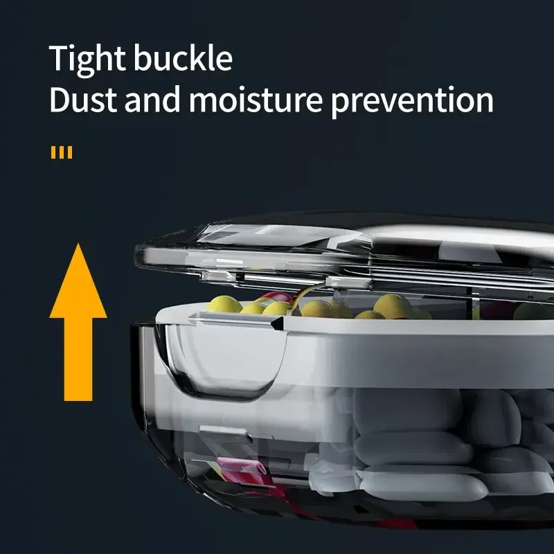 Portable Transparent Division Small Pill Case 4/6 Grids Pill Organizer Container for Tablets Travel Pill Box