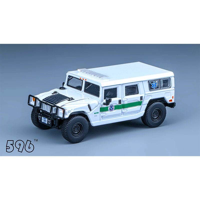 596 California Police Car 1:64CV Border Administration Simulation Alloy Car Model Tahe Decoration Collection Gift Toy Car Model