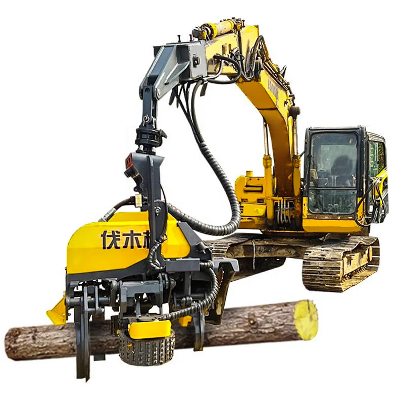 Z5 Logging Machine Splitter Wood Processor Harvester Heads For Excavator