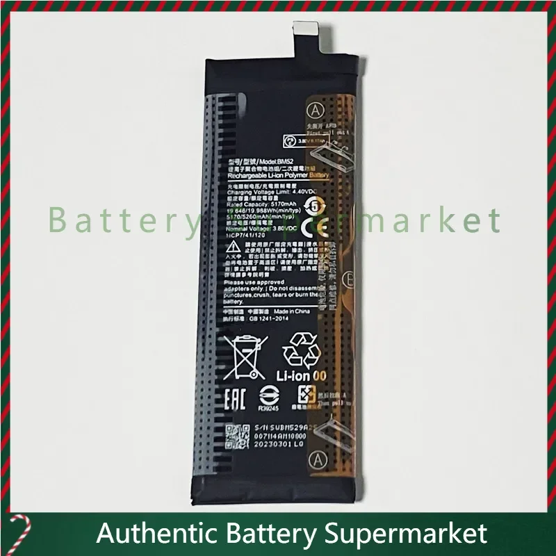 For Xiaomi Mi Note 10 Pro, M1910F4S, Note 10 Lite, M2002F4LG, Note 10, M1910F4G, CC9 Pro, M1910F4E, 3.85V 5260mAh BM52 Battery