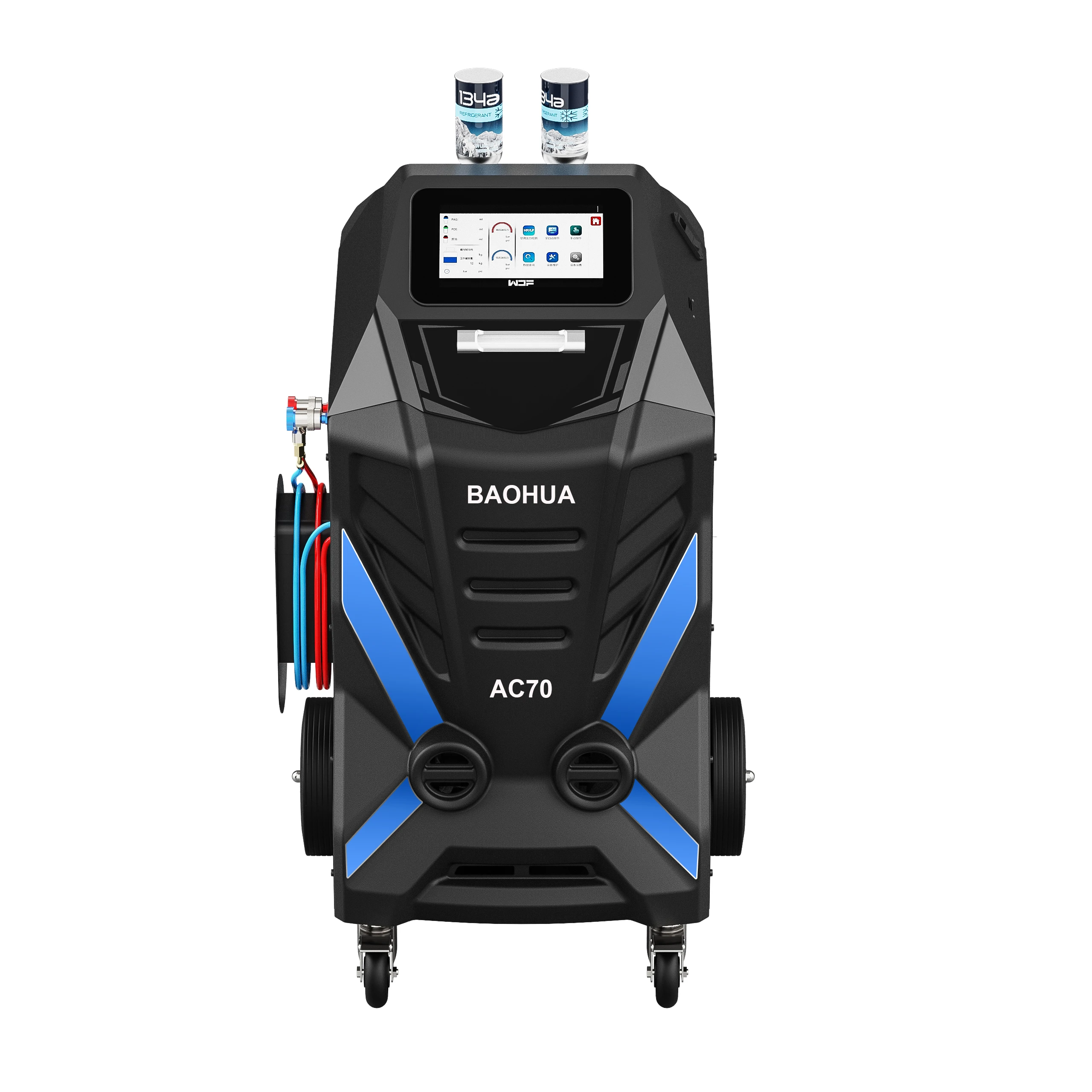 Baohua Automatic R134a Refrigerant AC Recovery Refilling Equipment with 5 Inch LCD Screen 95% Recovery Efficiency for Car Care