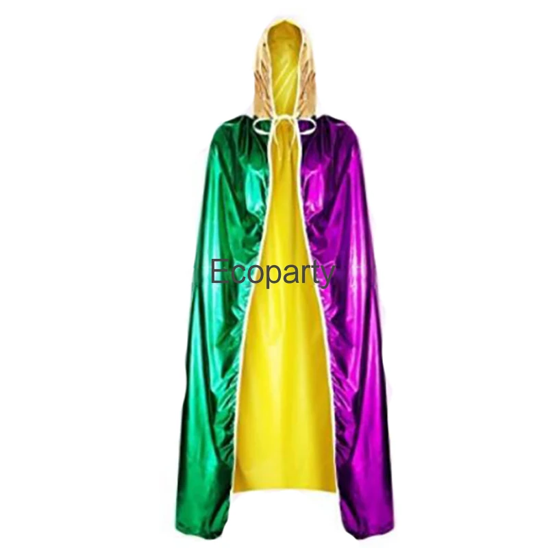 Nieuwe Vrouwen Halloween Carnaval Feest Mantel Volwassen Fancy Mardi Gras Kostuum Cape Cape Masker Set Voor Mannen Vrouwen