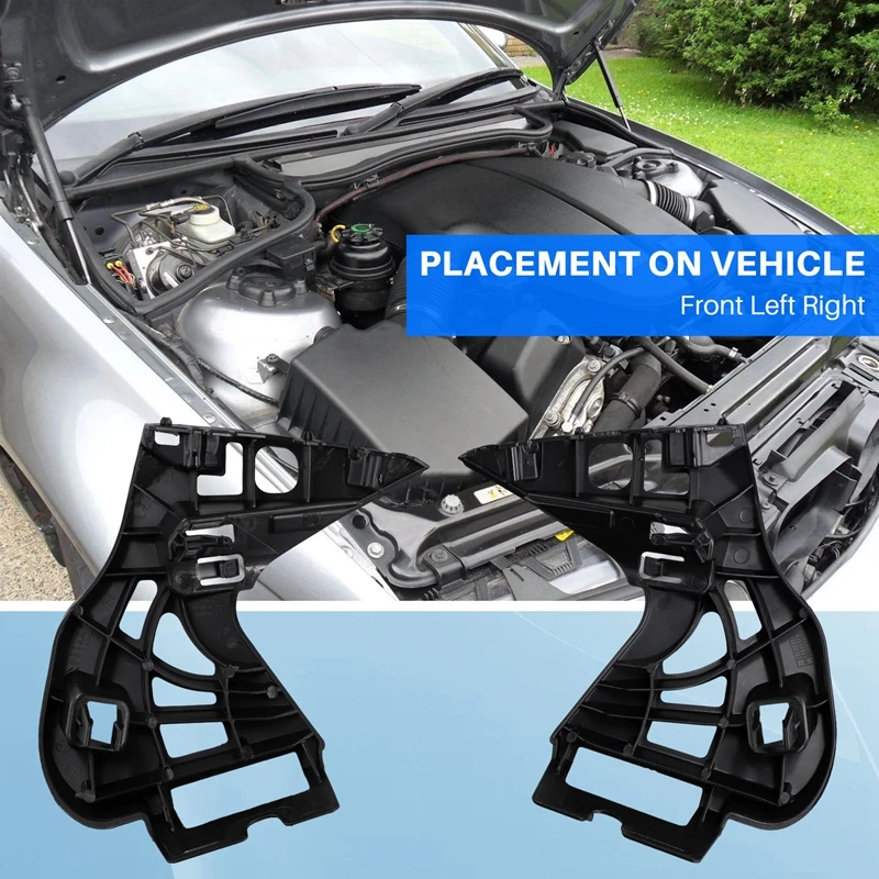 1Pair Front Bumper Bracket Clip Guide For BMW 5 Series 525Li 528Li 530Li 540Li 2017-2020 51118491489 51118491490