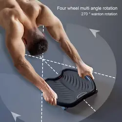 Abdominal Crunching Wheel Use Mute Strong Load-bearing Ergonomic Rotatable Abdominal Fitness Sliding Gear Roller Tray For Home