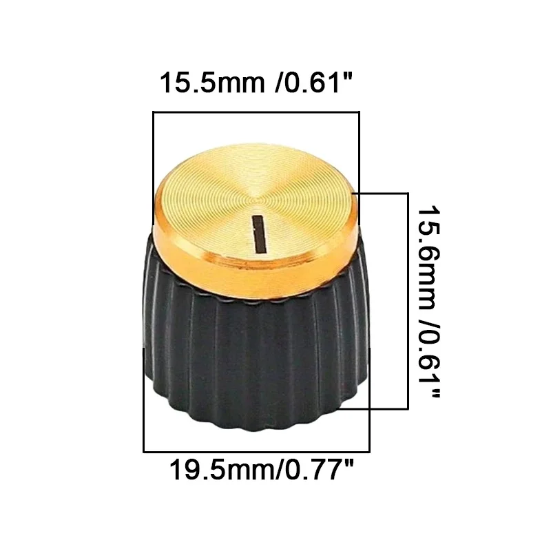 HIFI-Lautsprecher Audio-Tonpotentiometer Drehschalter-Knopf Gitarren-Effekt-Kappe - Premium-Klangregler für Audiogeräte – Detail 1