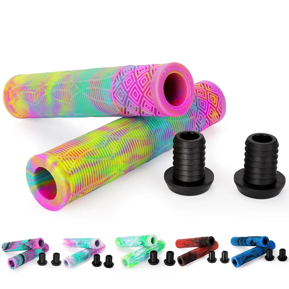 2pcs  Bicycle Handlebar Grips Anti-skid Bar End Comfy Hand Feel MTB Cycling Hand Rest Shock-absorbing Bike Grips Parts