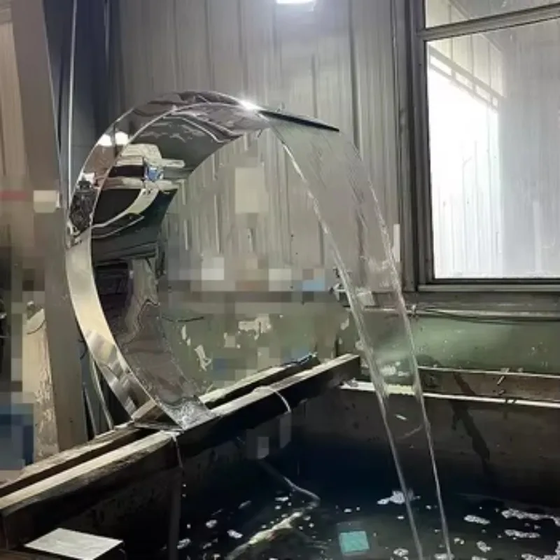 Hotel Country Moon Shape Garden Fountain Stainless Steel 304 Pool Cascade Spa Jet Swimming Pool Waterfall