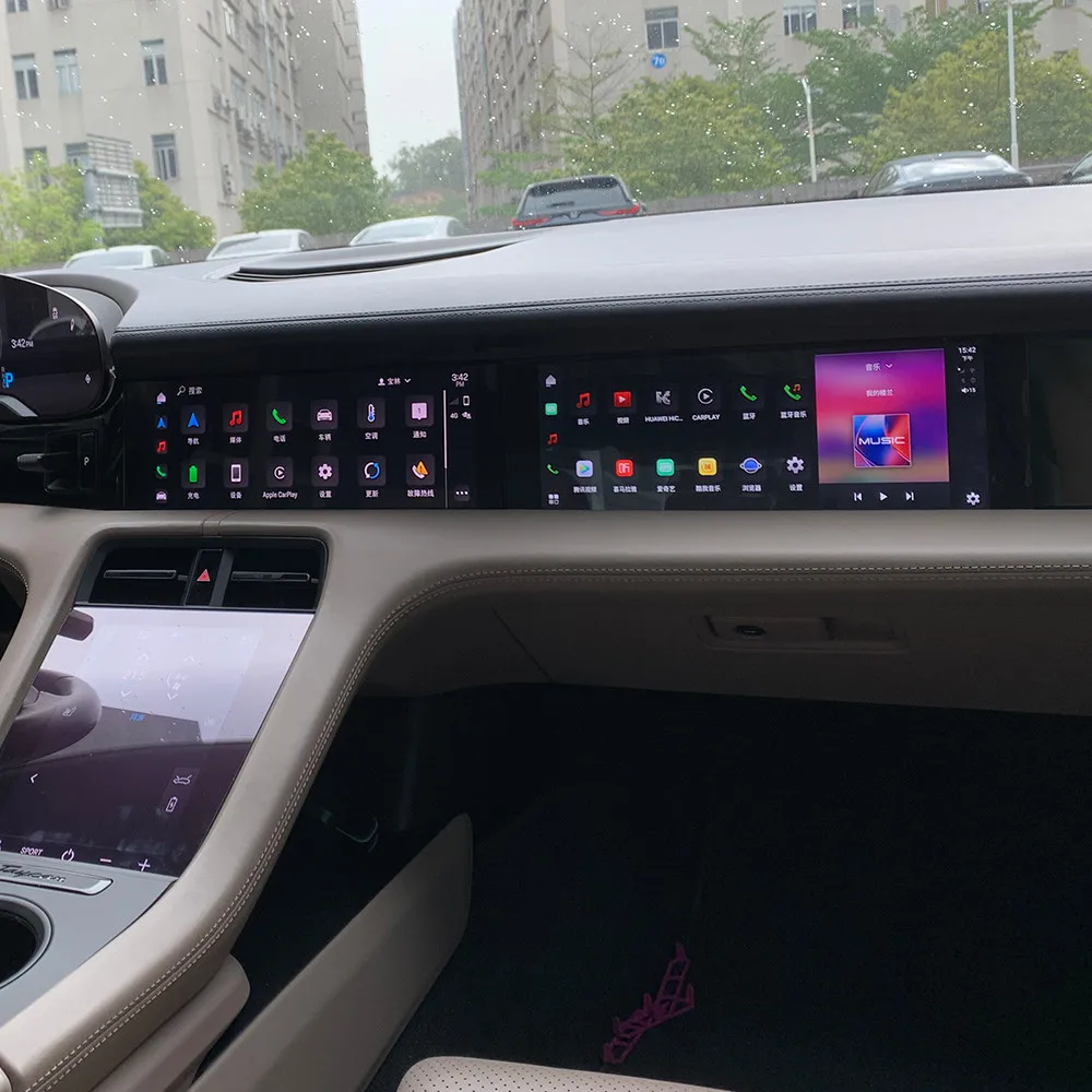 RHD LHD Co-pilot Android Screen Carplay For Porsche Taycan 2019~2025 Car Multimedia Player Panel Display Unit Android Monitor