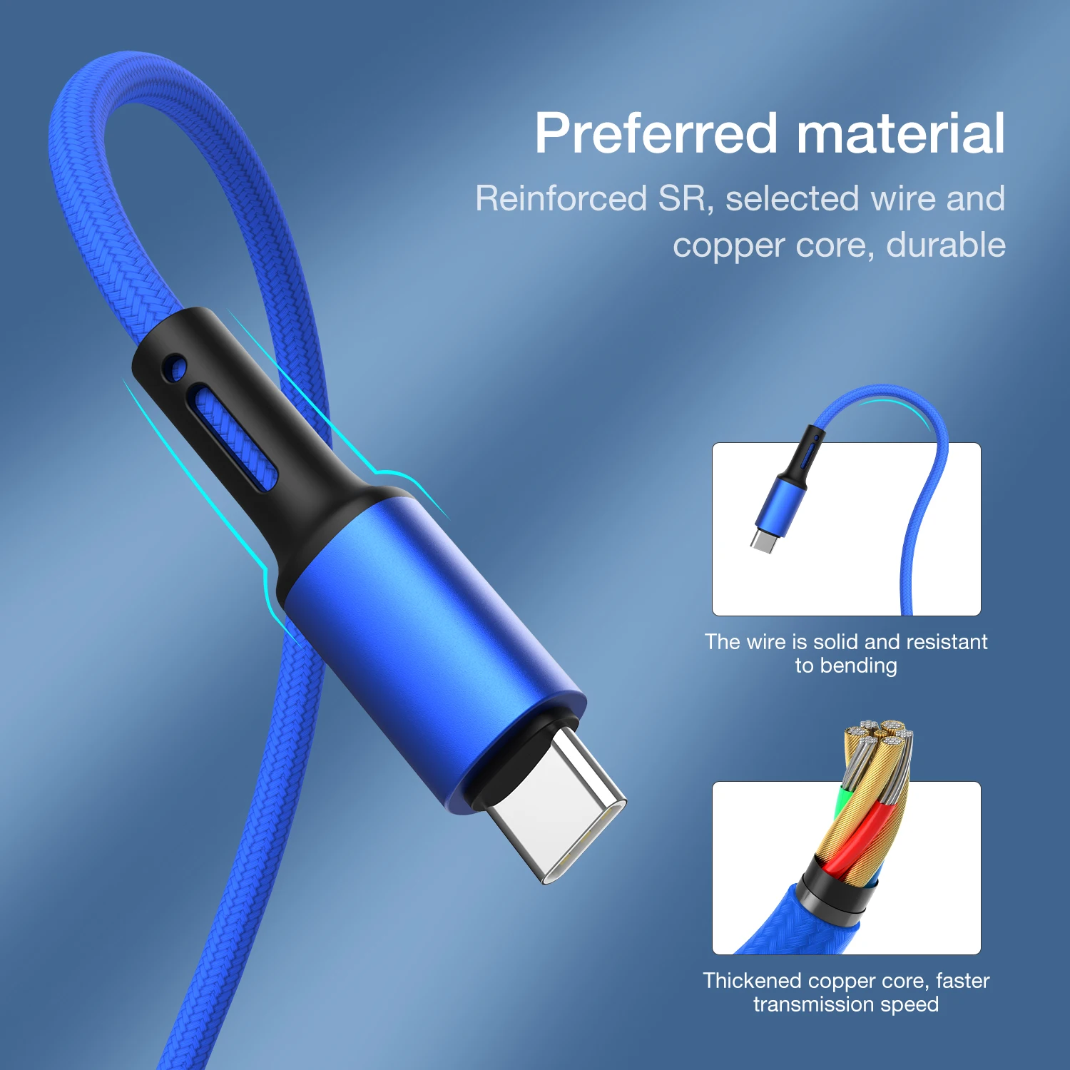 USB نوع C كابل شحن سريع شاحن USB C سلك الحبل لسامسونج S23 S22 Xiaomi POCO هواوي USBC كابل بيانات طويل 3 متر قصير 25 سنتيمتر