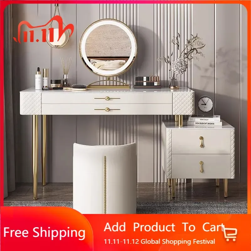 

Drawer Mirror Dressing Table Modern Makeup Luxury Storage Dressers Modern Room Women Coiffeuse De Chambre Bedroom Furniture