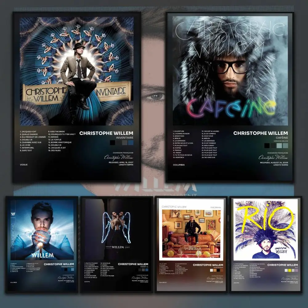 Singer C-Christophe Willem Poster Home Wall Decor Artwork Prints for Living Room Bedroom Apartment Decoration