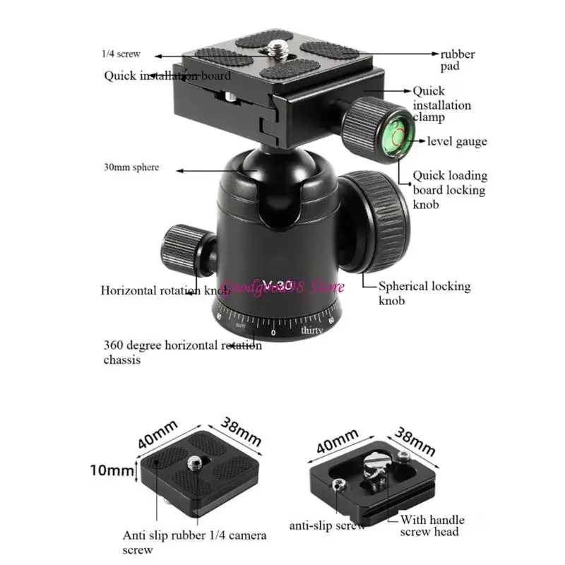 

360 Degree Rotating Gimbals Head Mini Tripods Carbon Fiber Construction for Professional Use During Travels