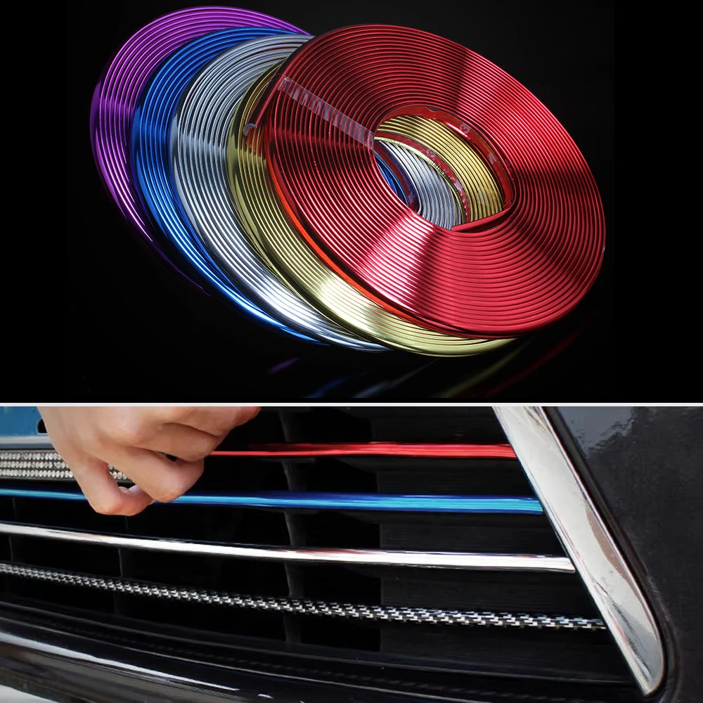 

2 м Стайлинг, молдинг, автомобильная решетка, защита от ударов, накладка на бампер, защитное кольцо для шин, клейкая декоративная полоса, автомобильные аксессуары