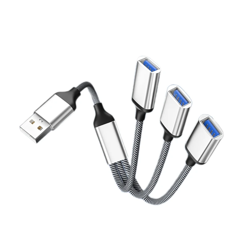 Адаптер USB OTG с блоком питания Адаптер USB OTG 3 в 1 Многофункциональный удлинитель-разветвитель USB-USB 2.0