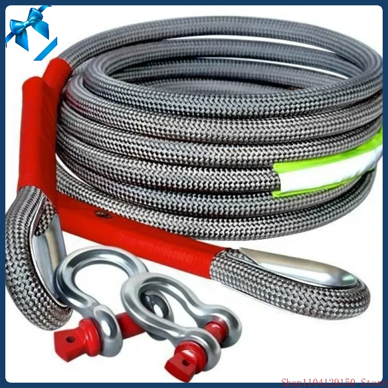 

New 20-Ton Capacity Car Towing Rope Ideal for Off Road Vehicles Upgraded Rescue Rope with High Reliability and Wear Resistance