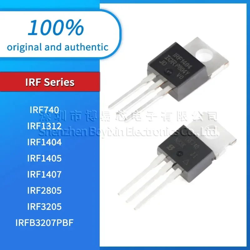 

5 pieces/batch original genuine IRF740 IRF1312 IRF1404 IRF1405 IRF1407 IRF2805 IRF3205 IRFB3207PBF