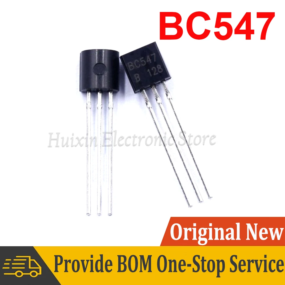 50pcs BC547B TO-92 BC547 TO92 547B NPN Transistor Power Triode Transistor TO92 New and Original IC Chipset