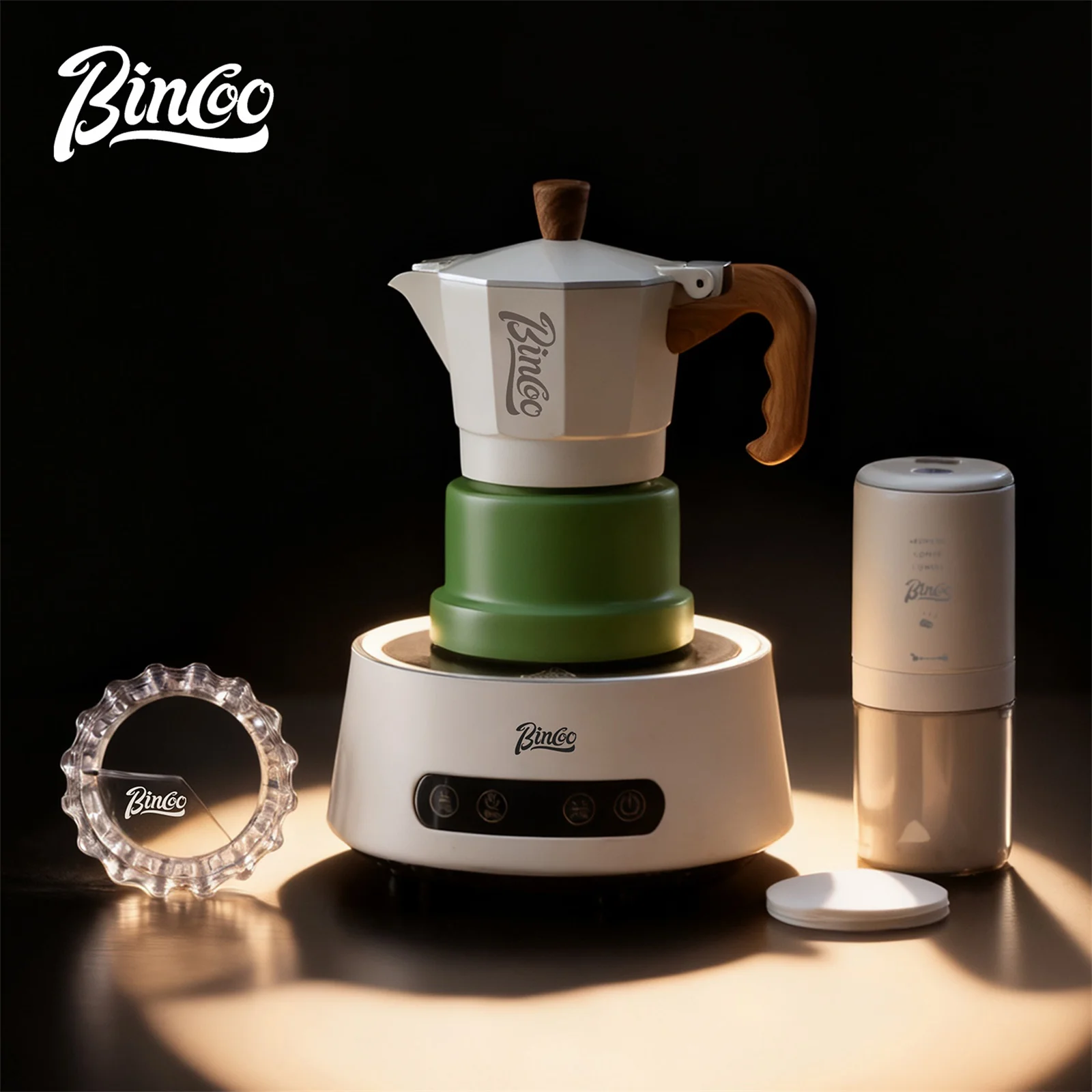 

Bincoo Advanced с тройным клапаном, горшок для мока, домашняя эспрессо-машина под давлением 2-3 па, полный набор, носик Eagle, обеспечивает отсутствие капающих