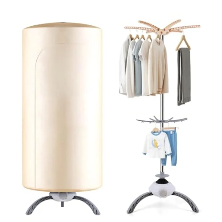 

Portable Clothes Dryer for Laundry and Shoes: 900W Fast Drying, Large Load Capacity, Compact Mini Dryer Machine for Travel, Apa