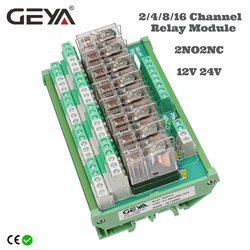Geya-自動化プロジェクト用の8チャンネルリレーモジュール,2ng2r,2no,2nc,12v,24v,acおよびdc,dpdt