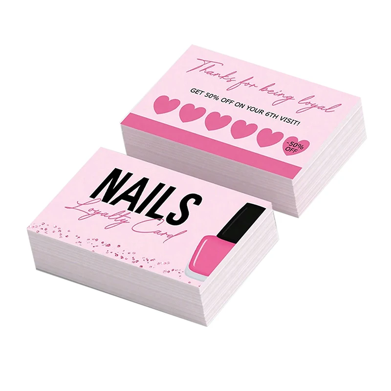 [HB] 10/50pcs Press-On Nails Business Card Loyalty Paper Card Board Nail Discount Card Board Accessories Tools