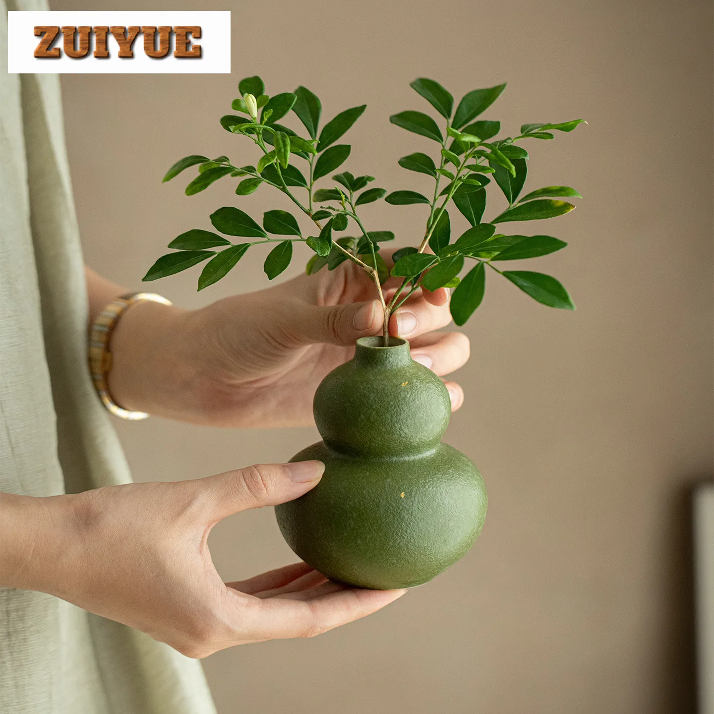 اليوسفي الأخضر الصغير رش الذهب زهرية الجمالية Cachepot الحلي للمنزل وعاء النبات الزهرية المنزلية تشا لوازم الحرفية