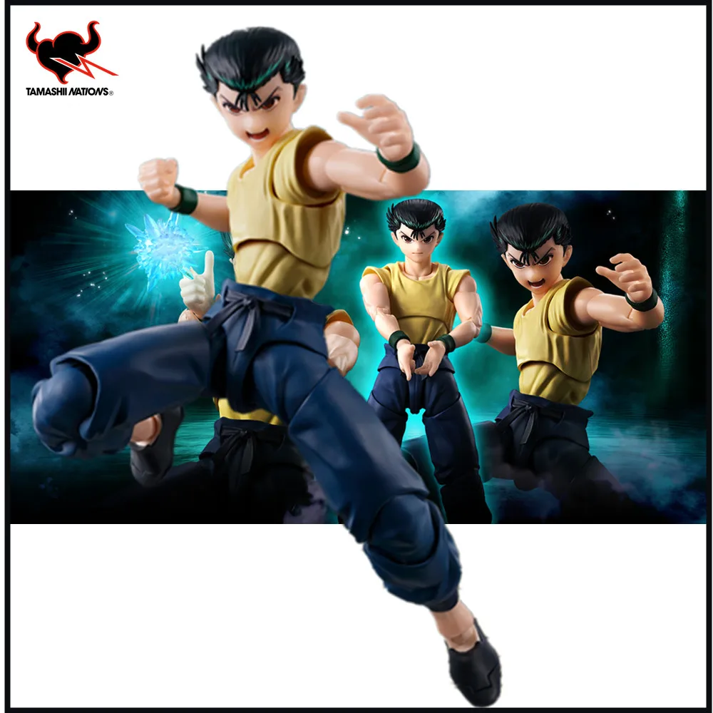 

In Stock Original Anime YuYu Hakusho Yuusuke Urameshi S.H.Figuarts PVC Action Figure Toys for Children SHF Model Doll 14.5cm