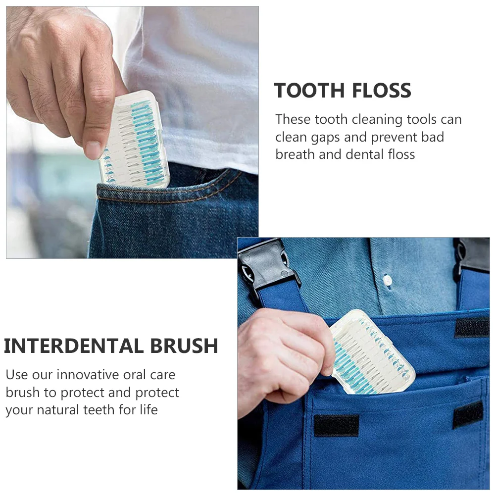 

200Pcs Interdental Brush Flexible Supple Tooth Cleaning Tool Portable Braces Cleaner Dental Flosser for Effective Residue