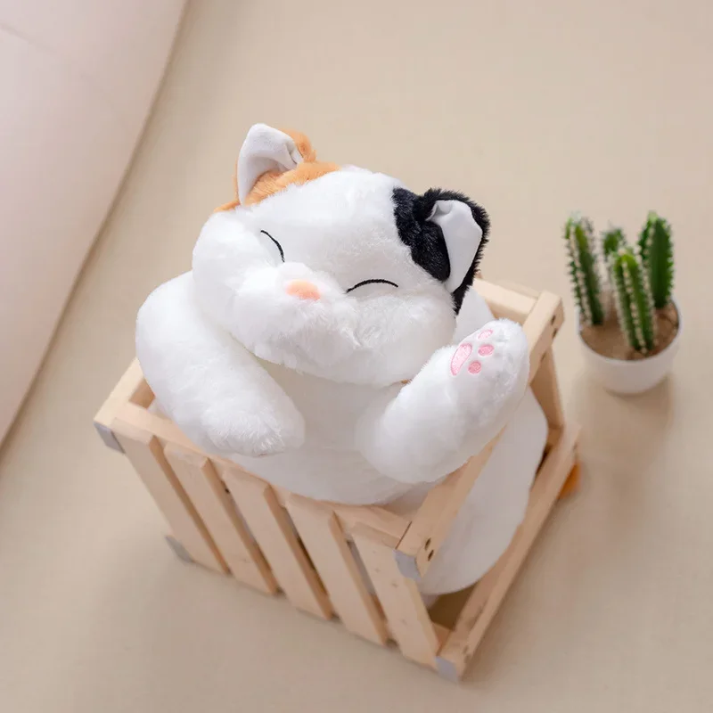 35/45cm Japanese Kawaii Soft Plush Cat Toys Stuffed Animal Dolls Kids Gift Lovely Lying Fat Cats Pillow Cushion Home Decoration