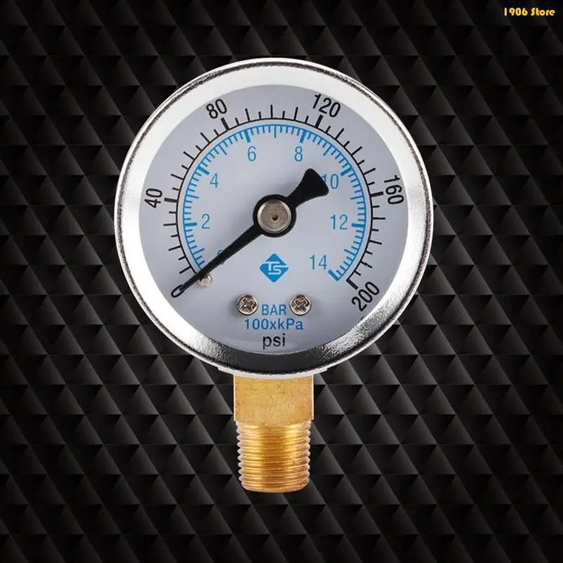 U1JB High Accuracy Pressure Gauge Dual Scale Bottom Mount Pressure Gauge with 1/8 Npt