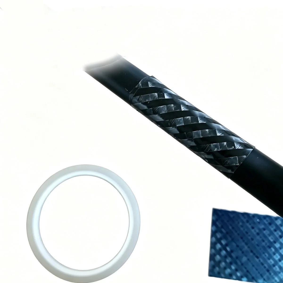 2pcs Cross Weave Carbon Fiber Prepreg Cloth Fishing Rod Repair Kit Self Adhesive Patch Broken Pole Fixing Tool Set