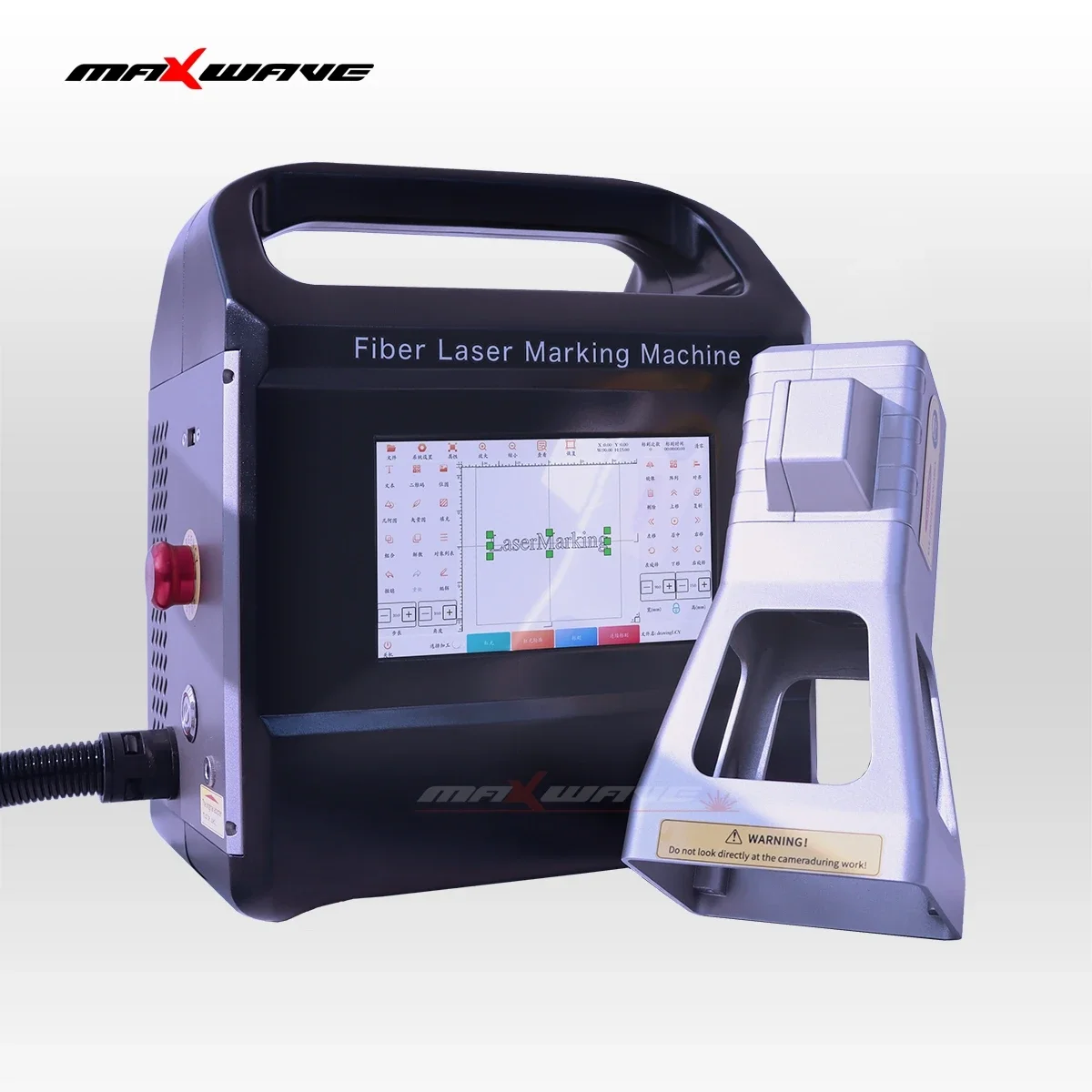 Mini Laser gra vierer Marker Maxwave Handheld tragbare Hand faser Laser Markierung maschine Stahl Metall 20w 30w 50w