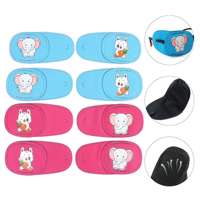 6pcs Kids Medical Single Eye Patch Non-woven Cartoon Glasses Sleeve Cover Amblyopia Strabismus Child Health Vision Care Eyeshade