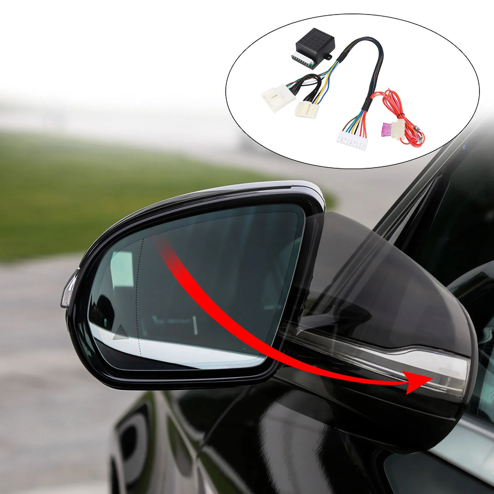 

Car Side Mirrors Folder Fold and Spread Automatically Kit for Toyota RAV4(2020) LHD+ Plug and Play