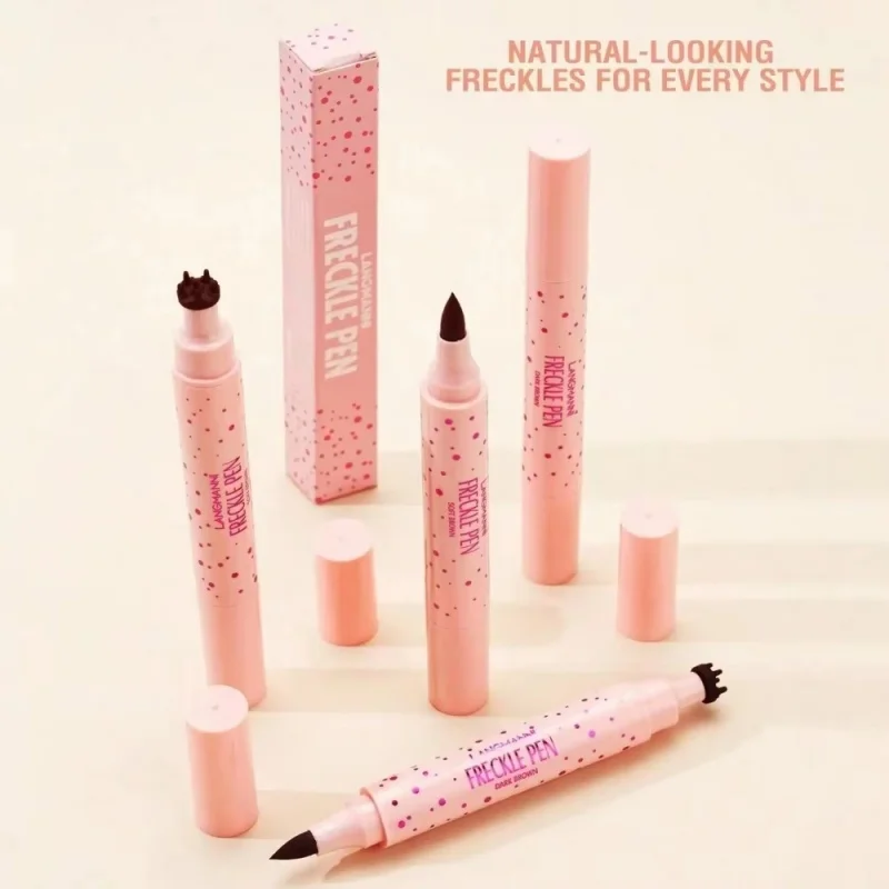 Double Head Natural Fake Freckles Pen Waterproof Face Brown Eyeliner Dot Spot Pen Makeup Waterproof Dot Spot Pen Pretend Makeup